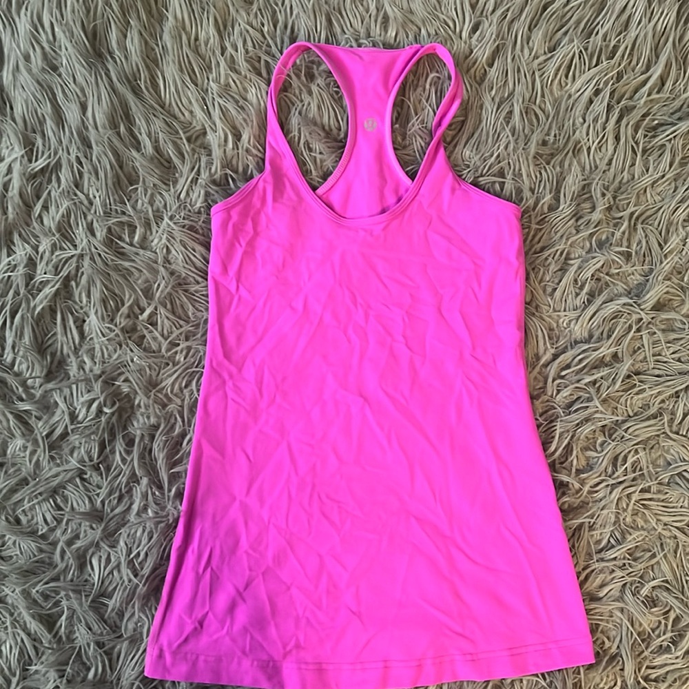 Hot pink Lululemon racer back tank top